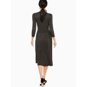 kate spade metallic wrap sweater dress